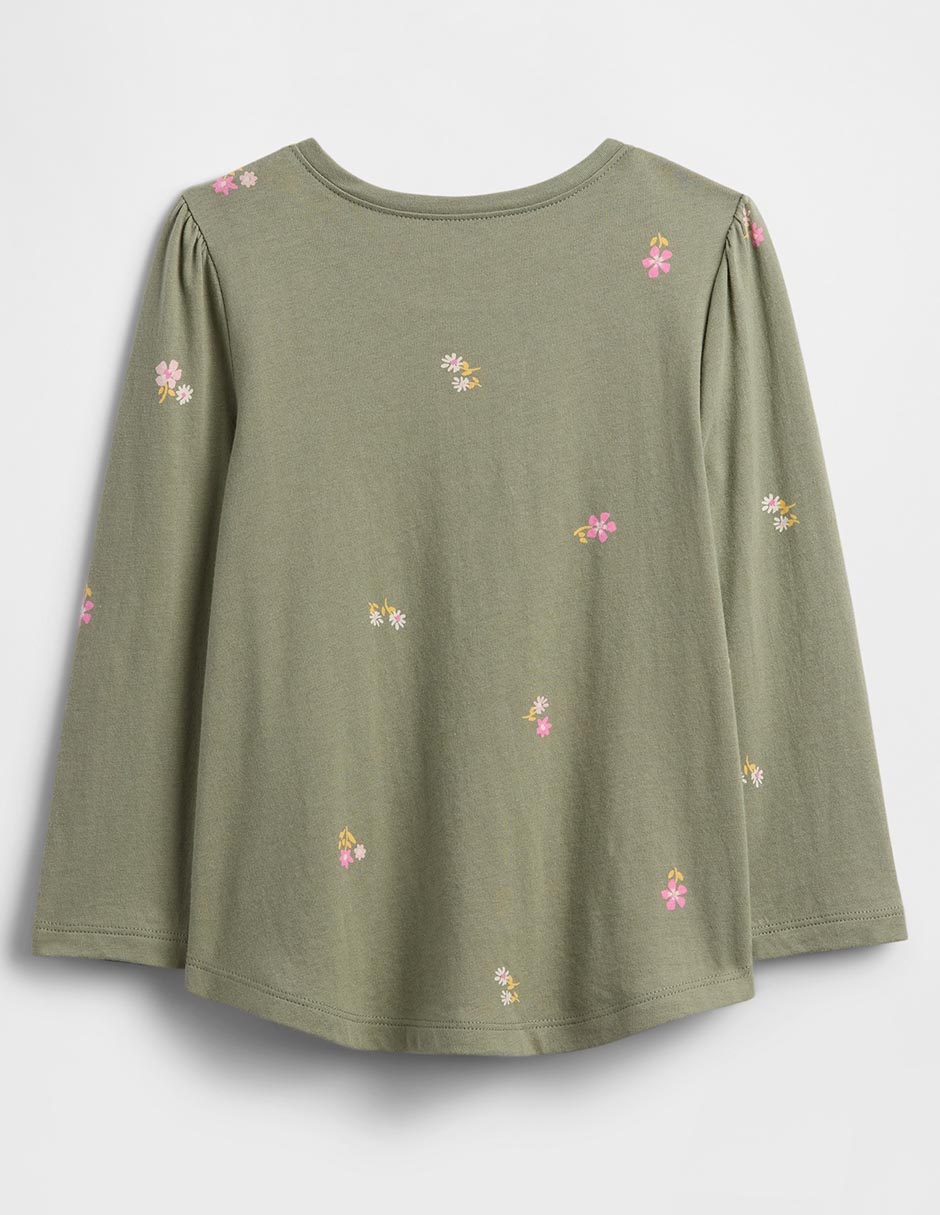 Playera manga larga para niña