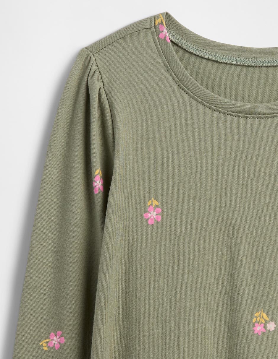 Playera manga larga para niña