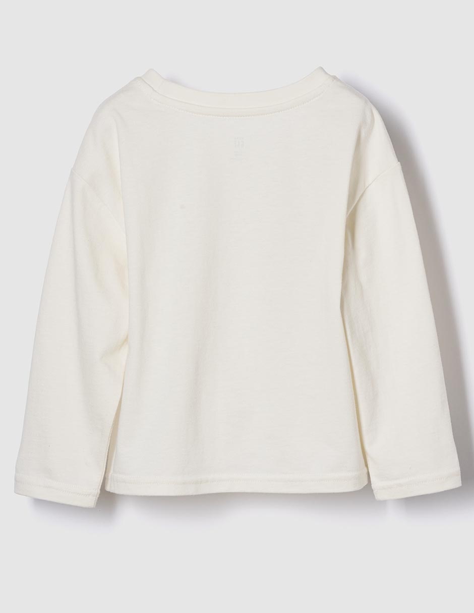 Playera manga larga para niña