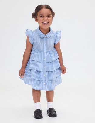 Vestido manga mariposa para niña