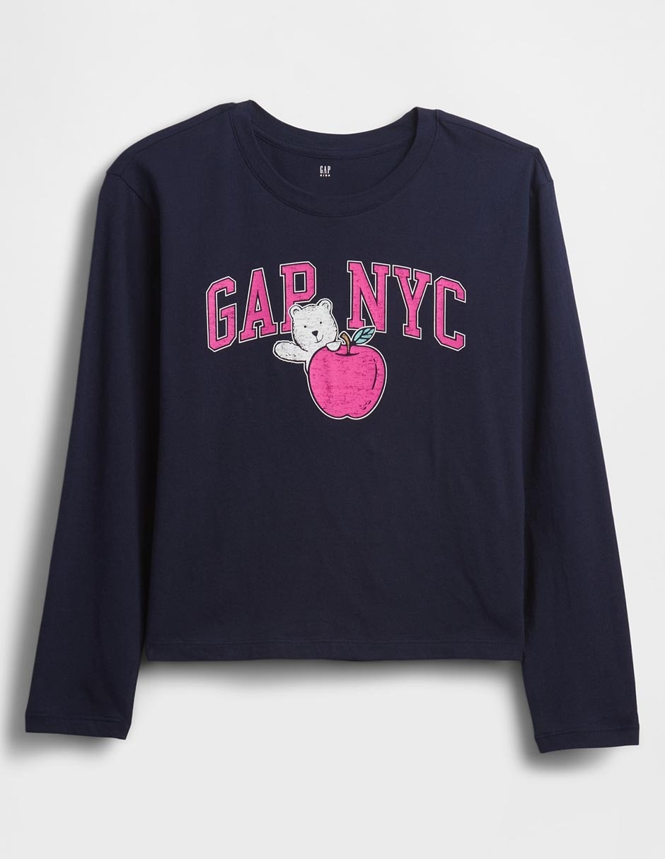 Playera manga larga para niña