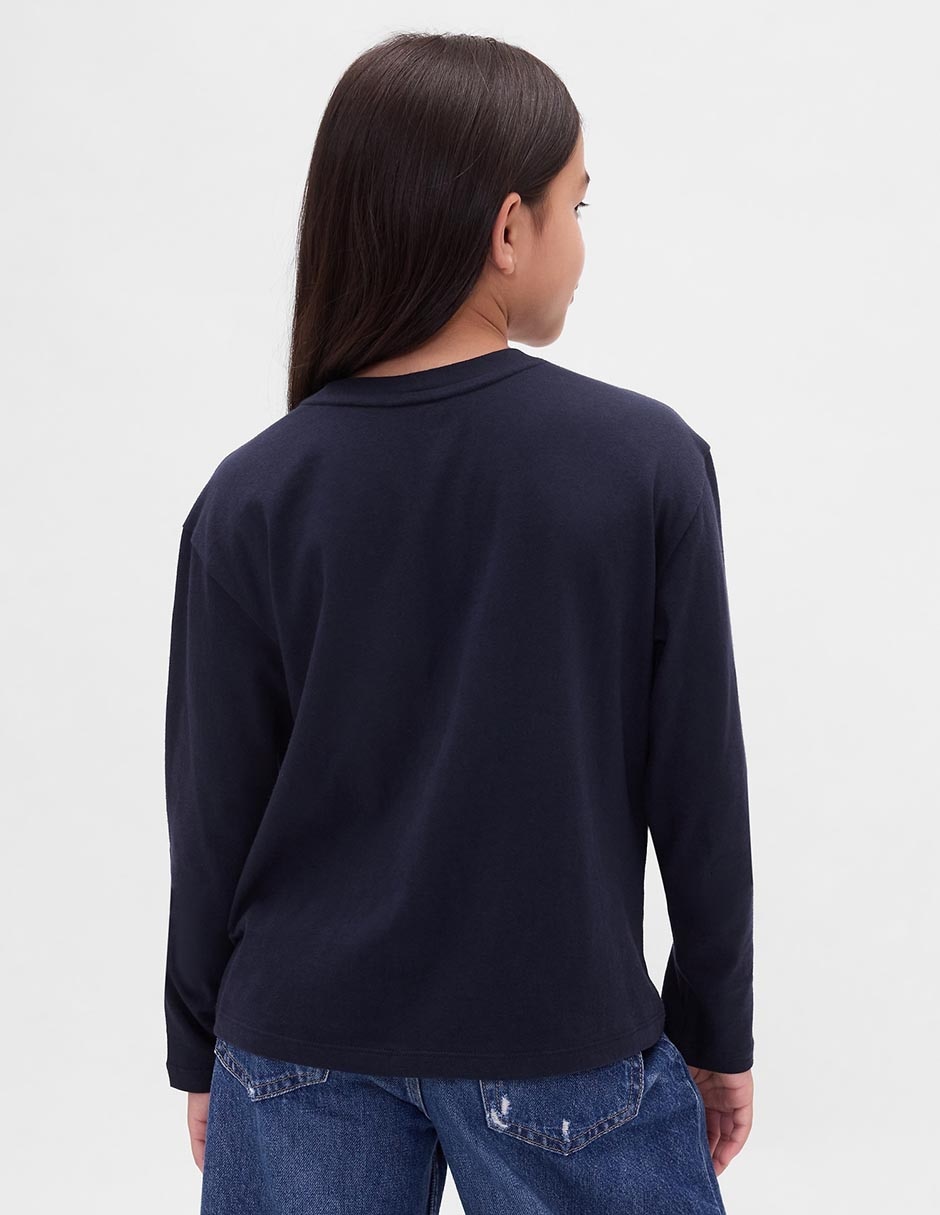 Playera manga larga para niña