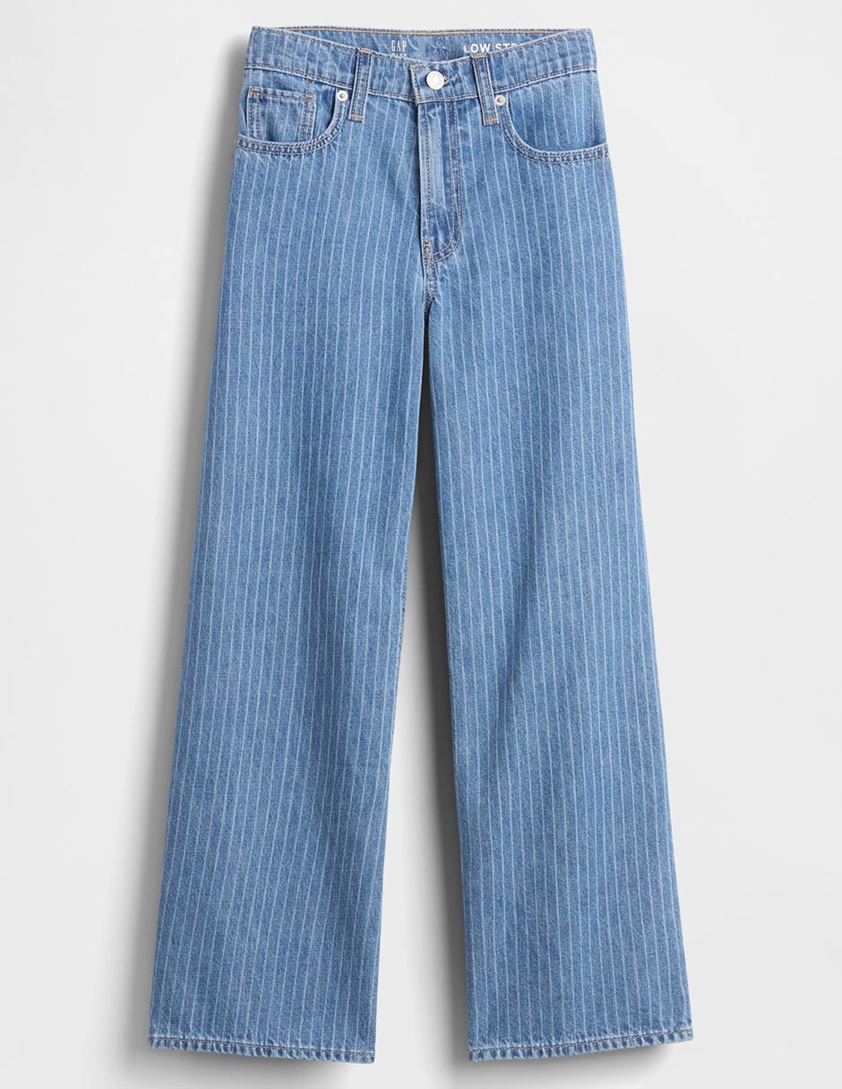 Jeans straight lavado claro para niña