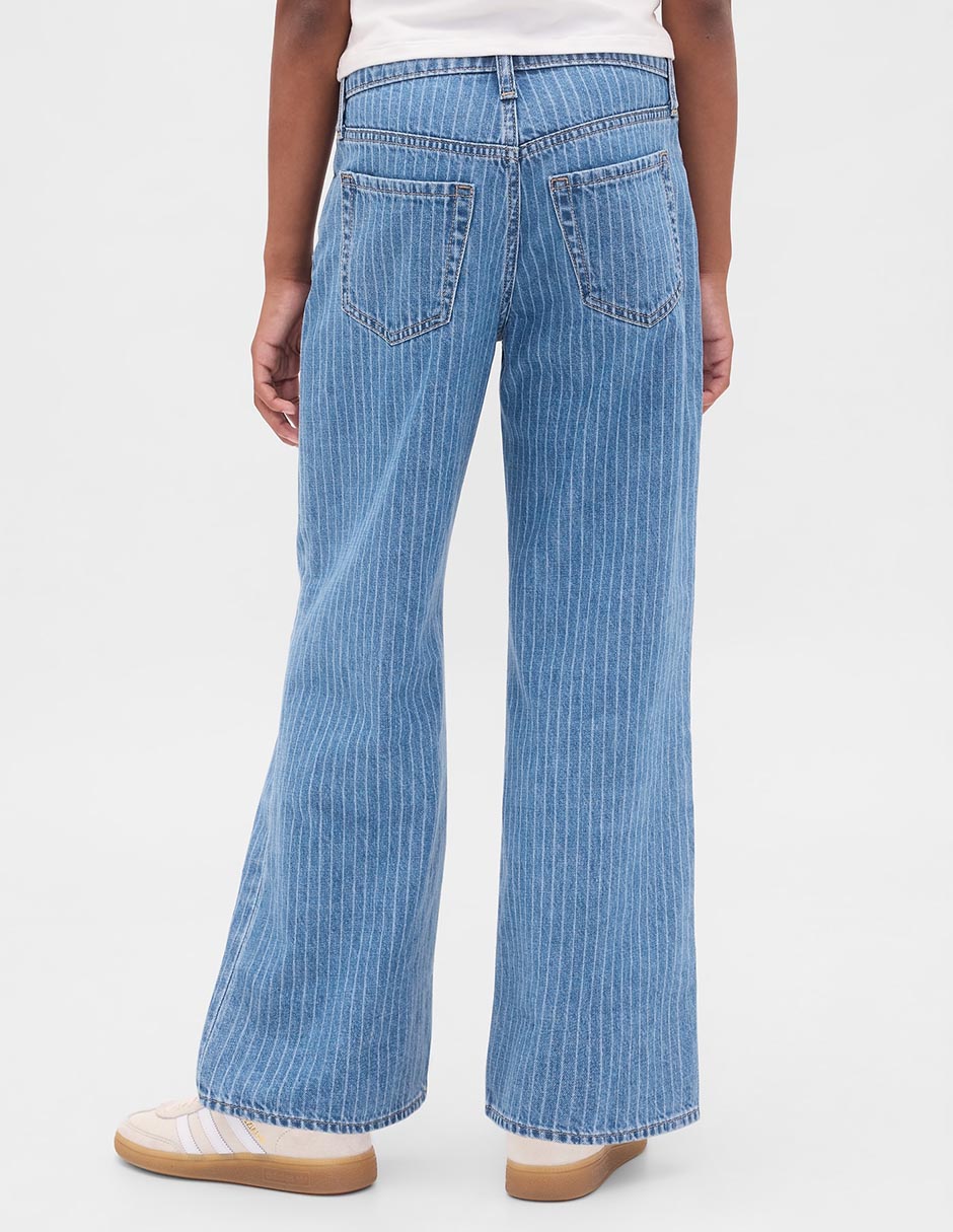 Jeans straight lavado claro para niña