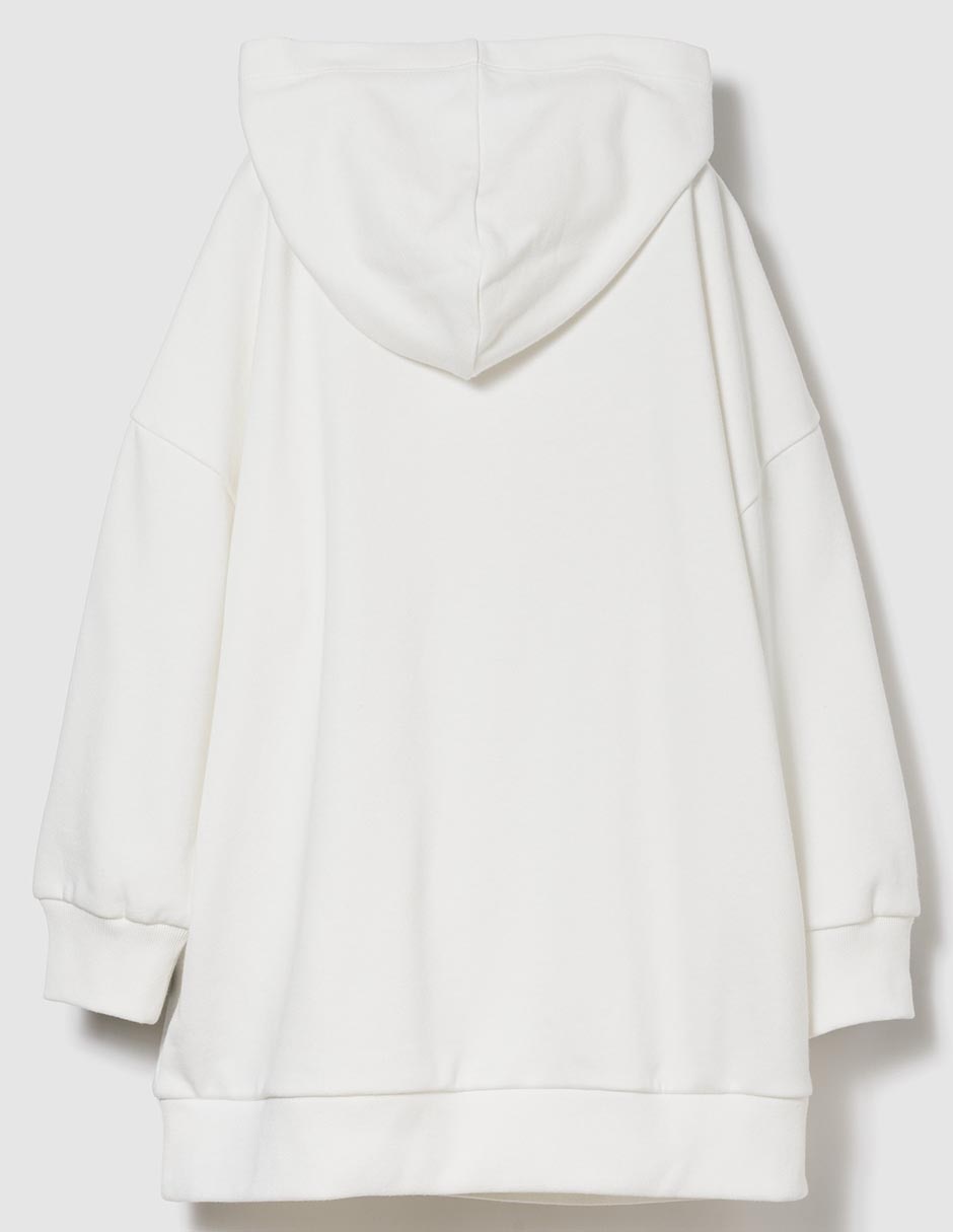 Vestido sudadera manga regular para niña