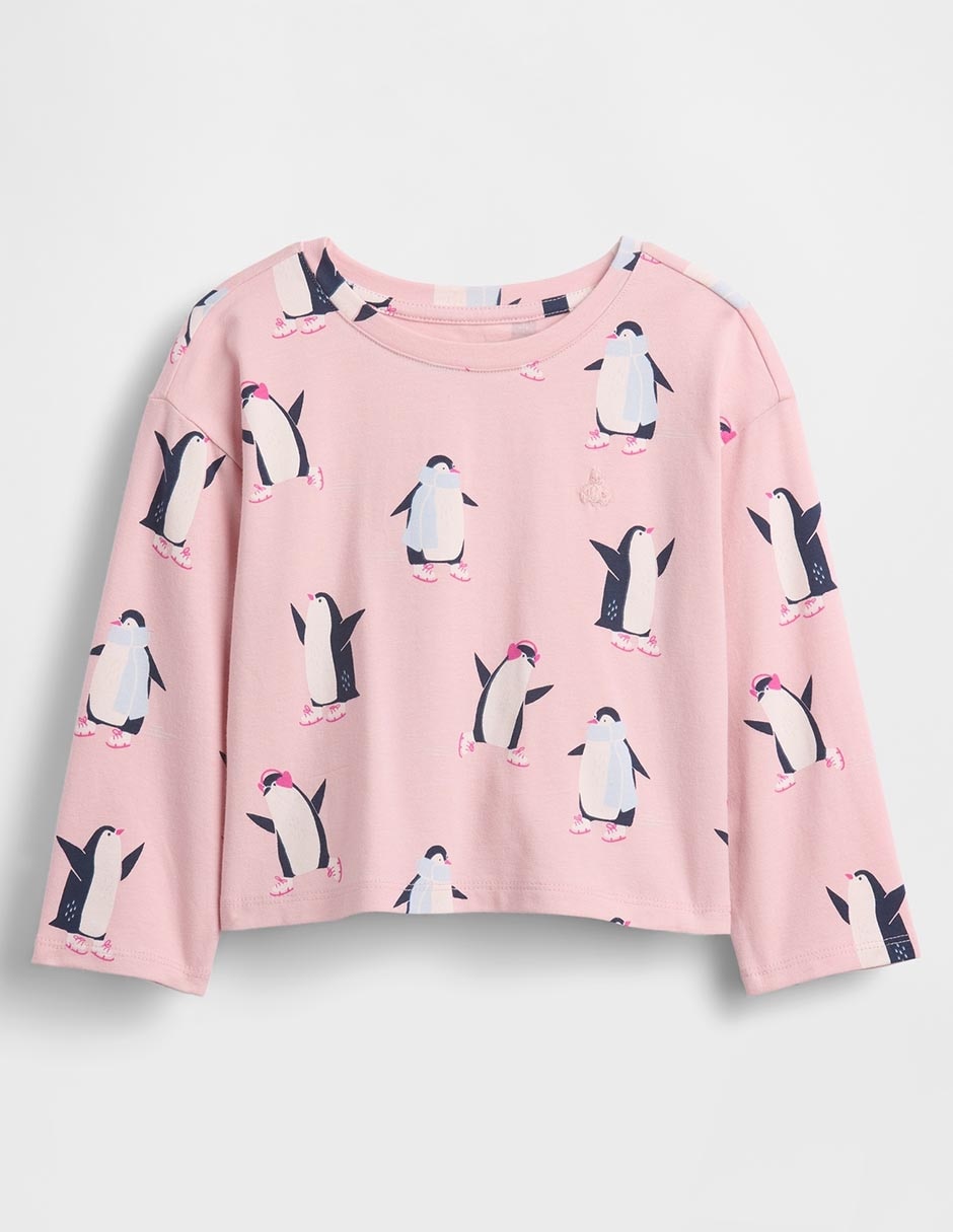 Playera manga larga para bebé / infantil niña