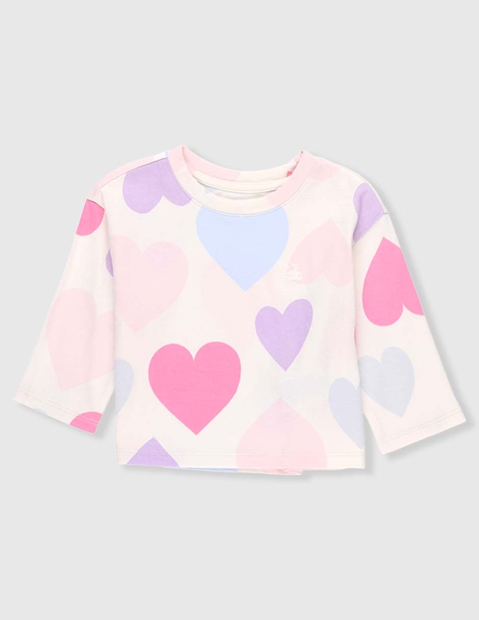 Playera manga larga para bebé niña