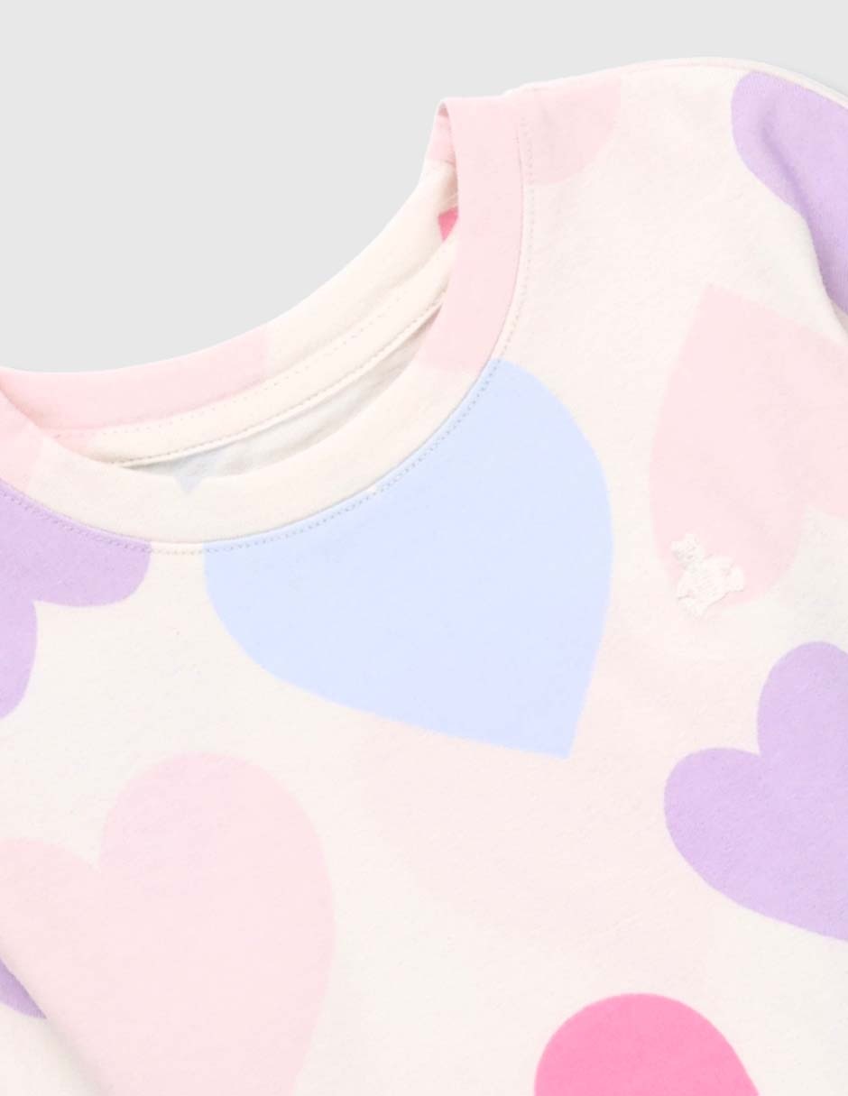 Playera manga larga para bebé niña