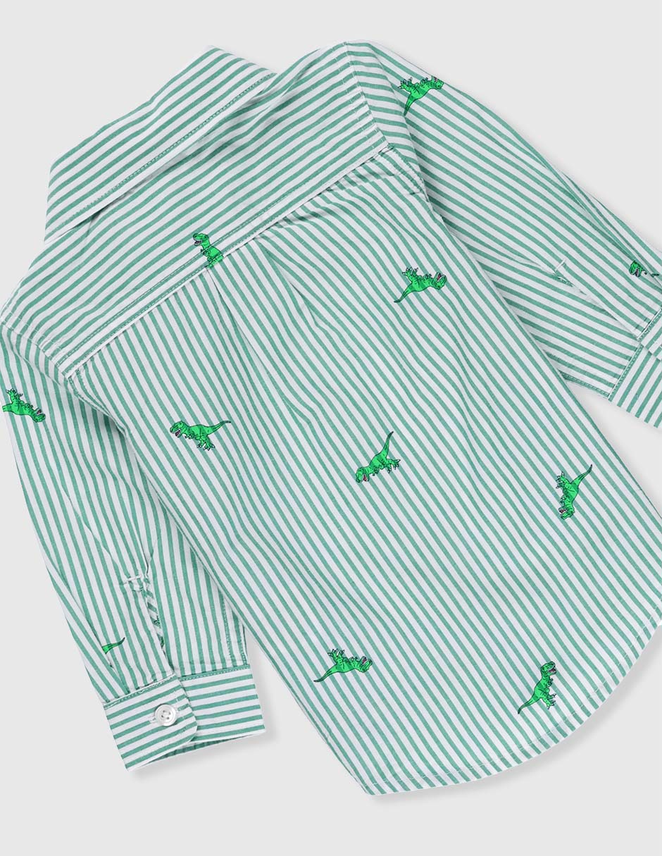 Camisa casual de algodón manga larga para bebé niño