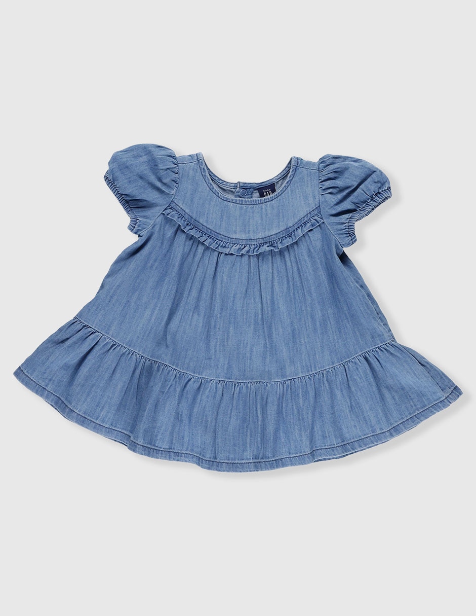 Vestido manga globo bebe niña