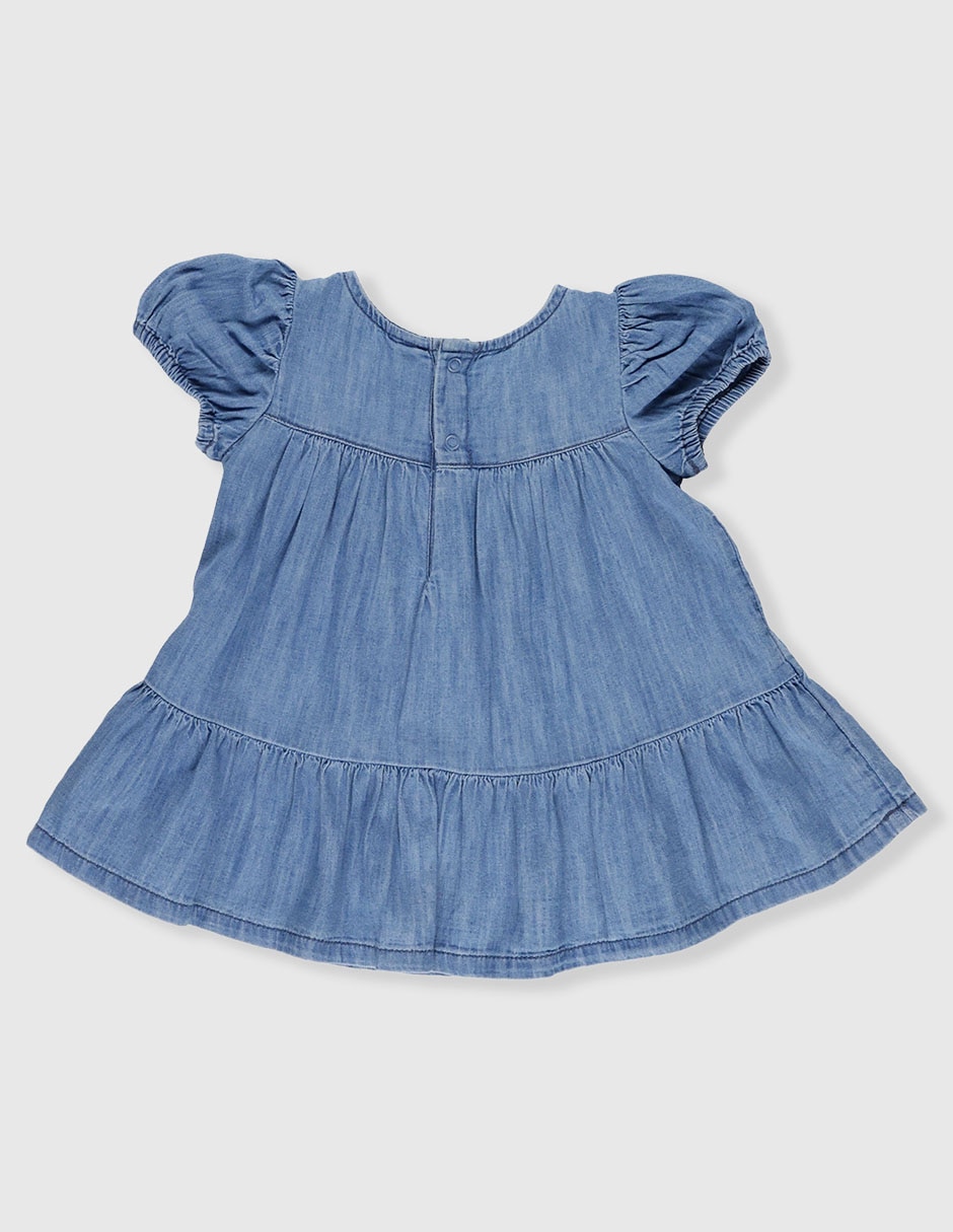 Vestido manga globo bebe niña