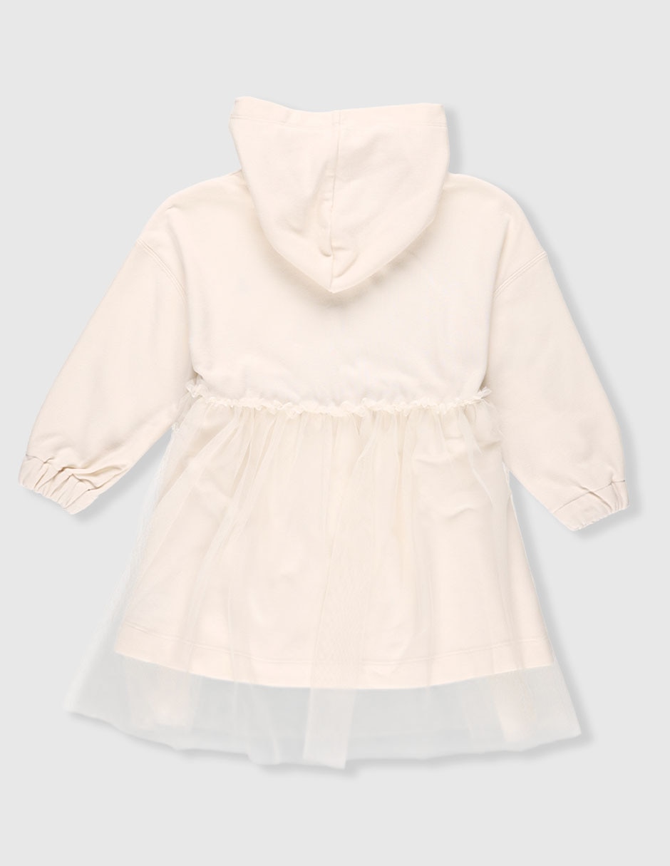 Vestido manga regular para niña