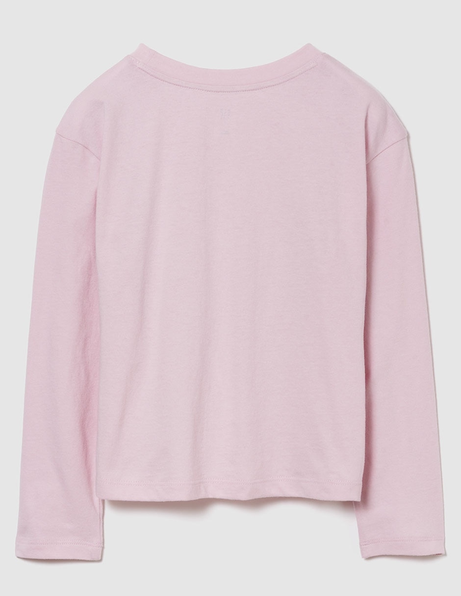 Playera manga larga para niña