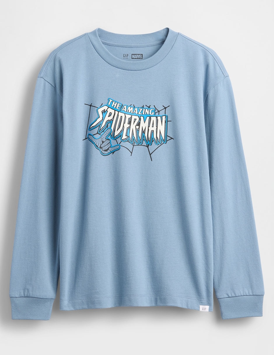 Playera Spider-Man manga larga para niño