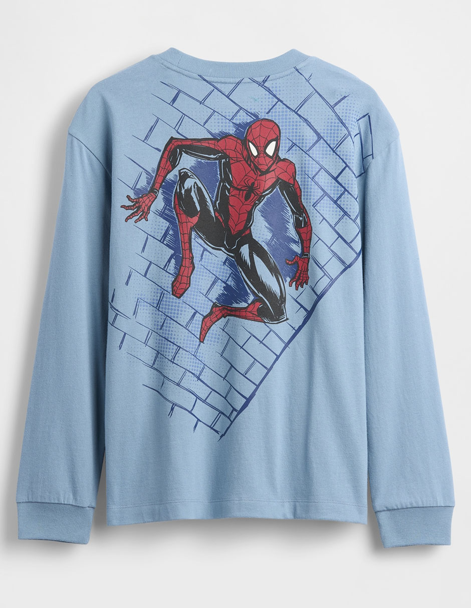 Playera Spider-Man manga larga para niño
