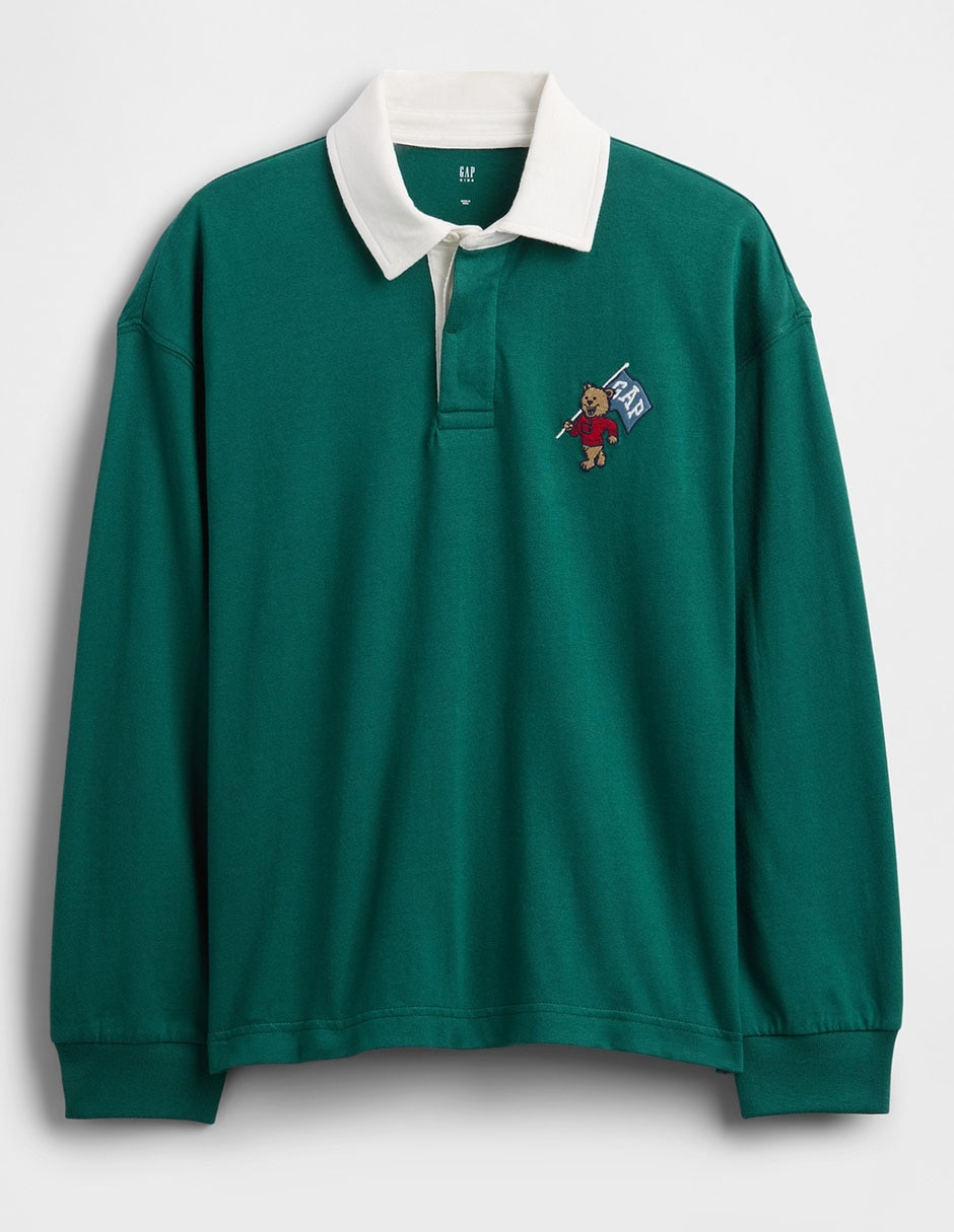 Playera tipo polo de algodón para niño