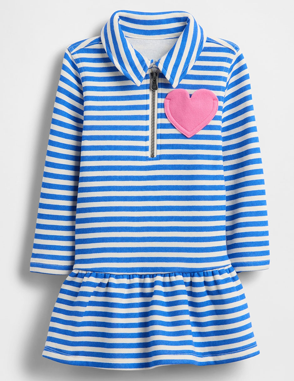 Vestido manga regular para niña