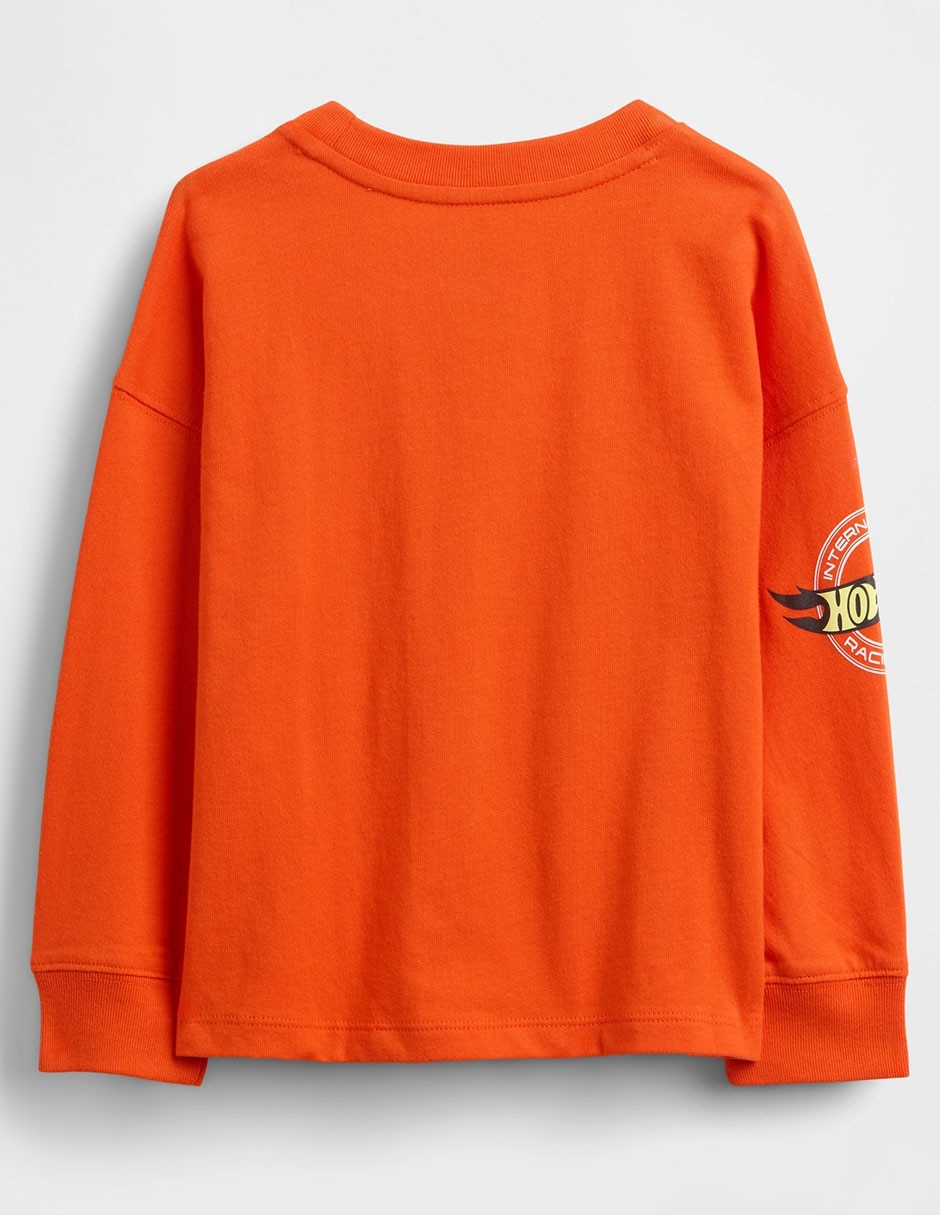 Playera Hot Wheels manga larga para bebé niño