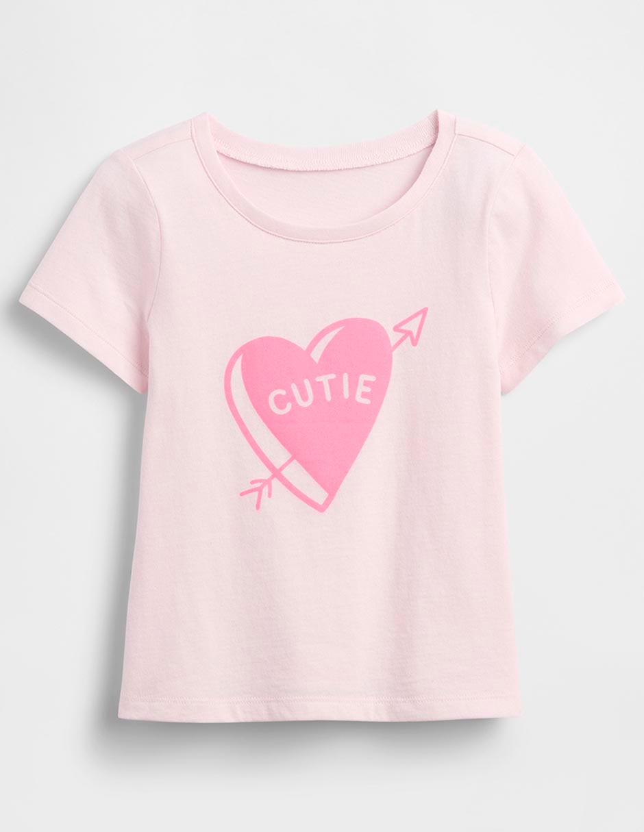 Playera manga corta para niña