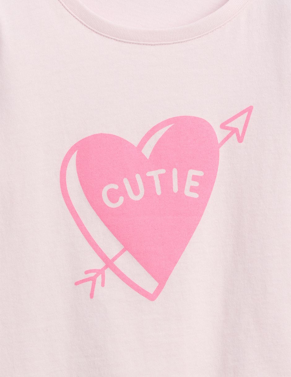 Playera manga corta para niña