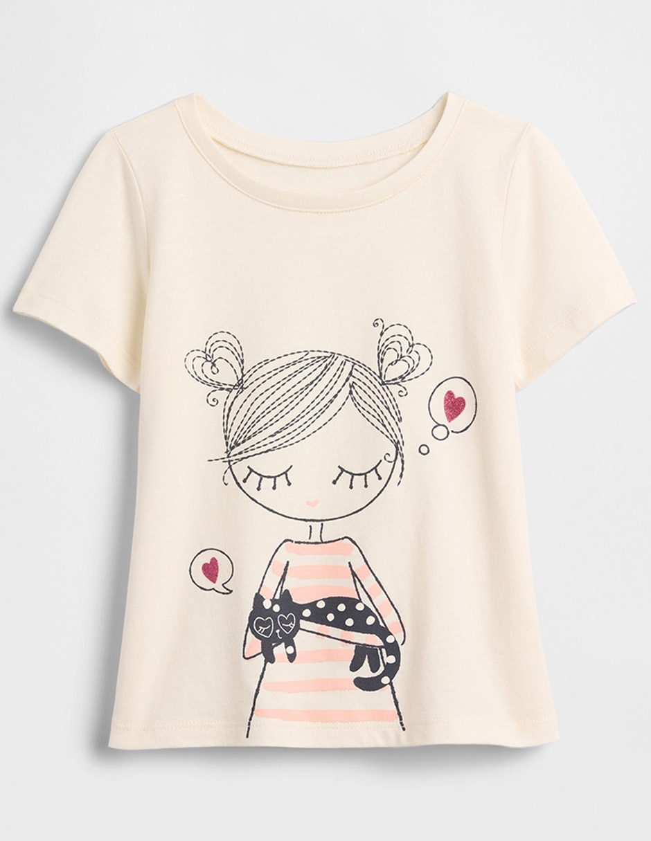Playera manga corta para niña Playera manga corta para niña