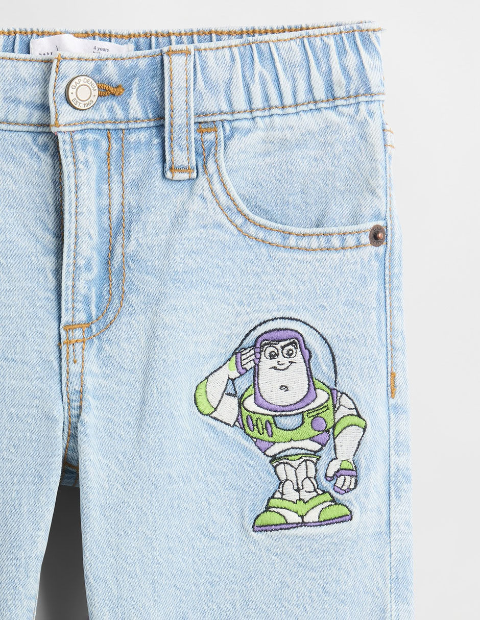 Jeans straight Toy Story lavado claro para niño
