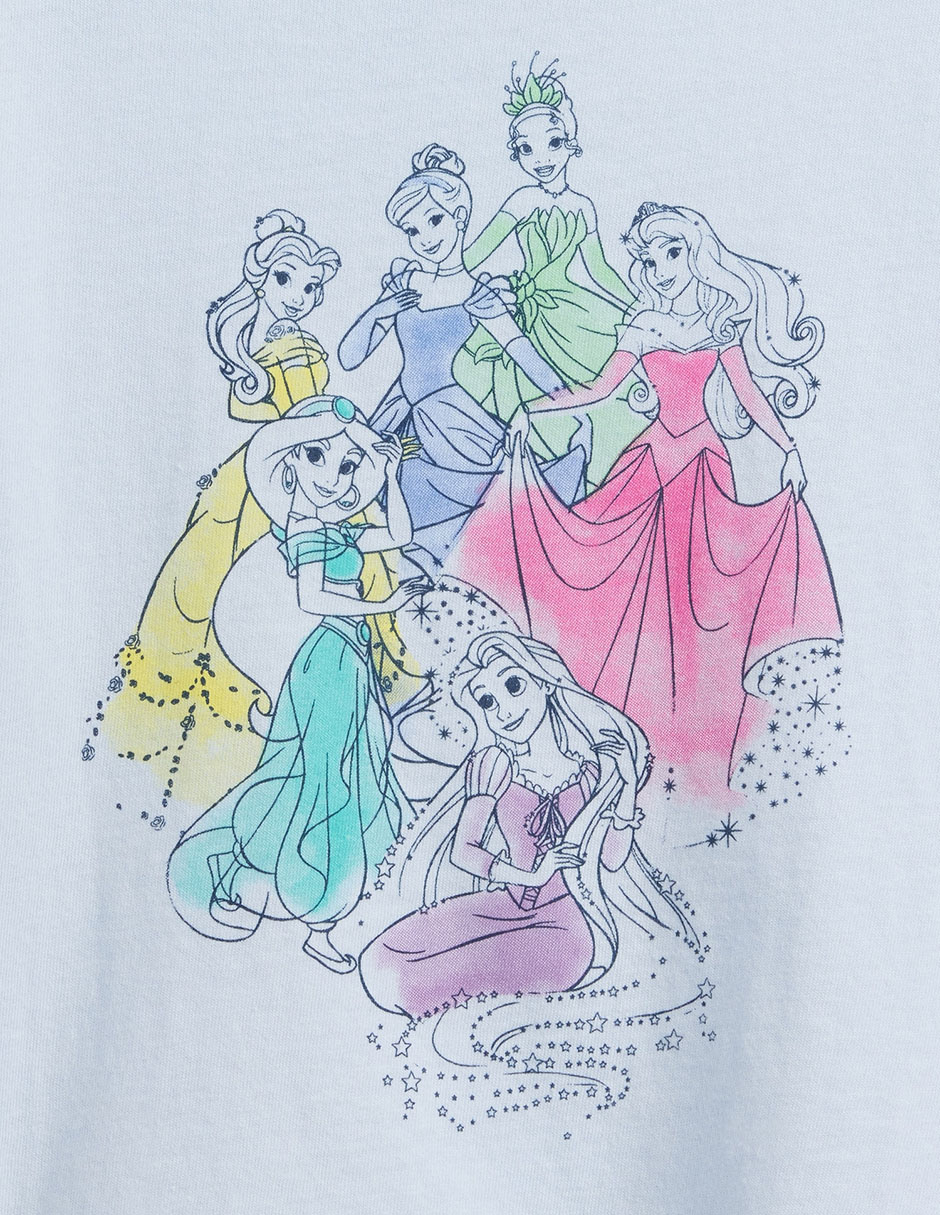 Playera Princesas Disney manga corta para bebé niña