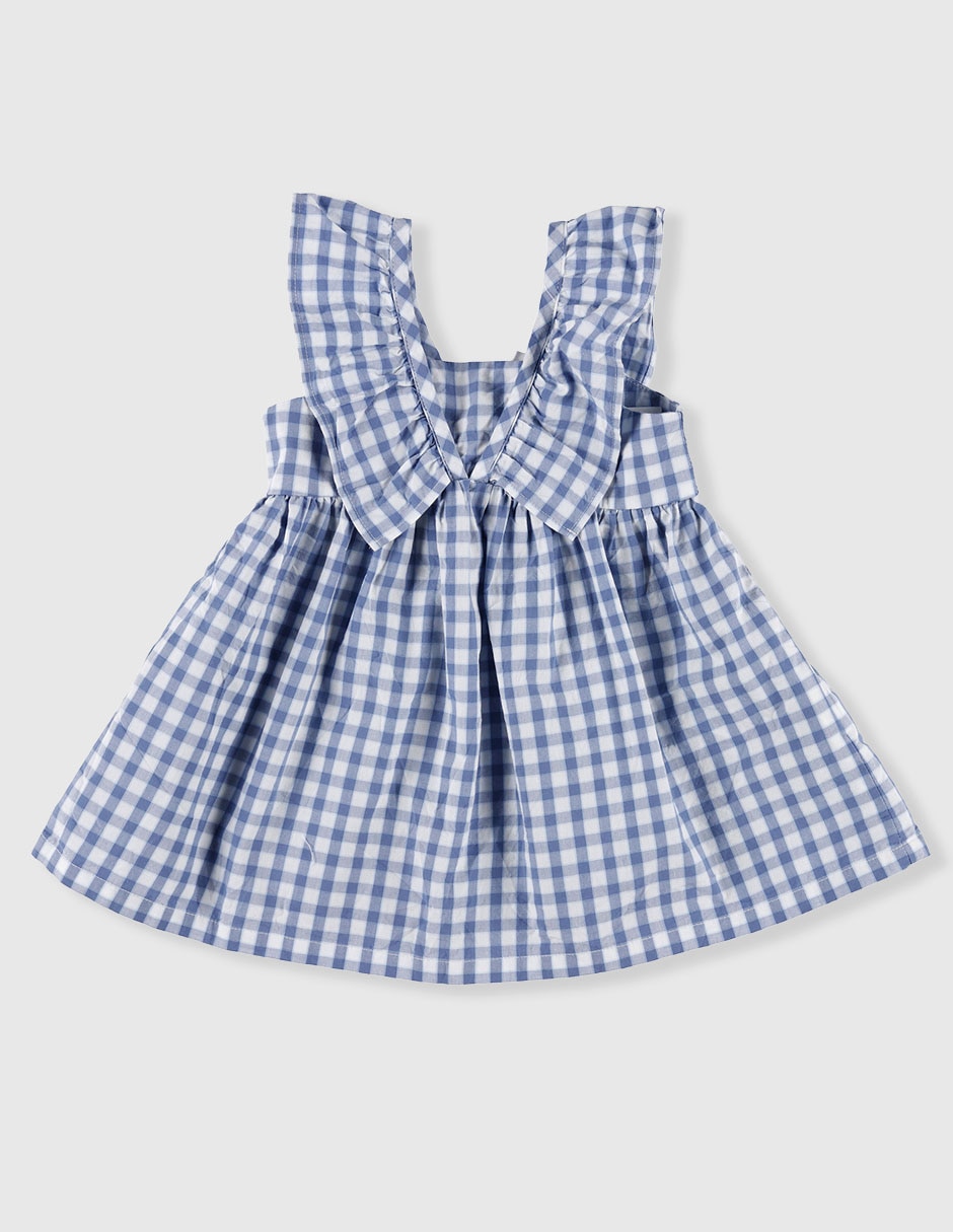 Vestido manga volantes para niña