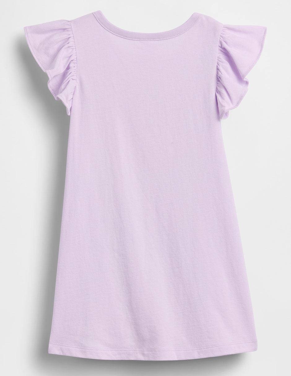 Vestido manga mariposa para niña
