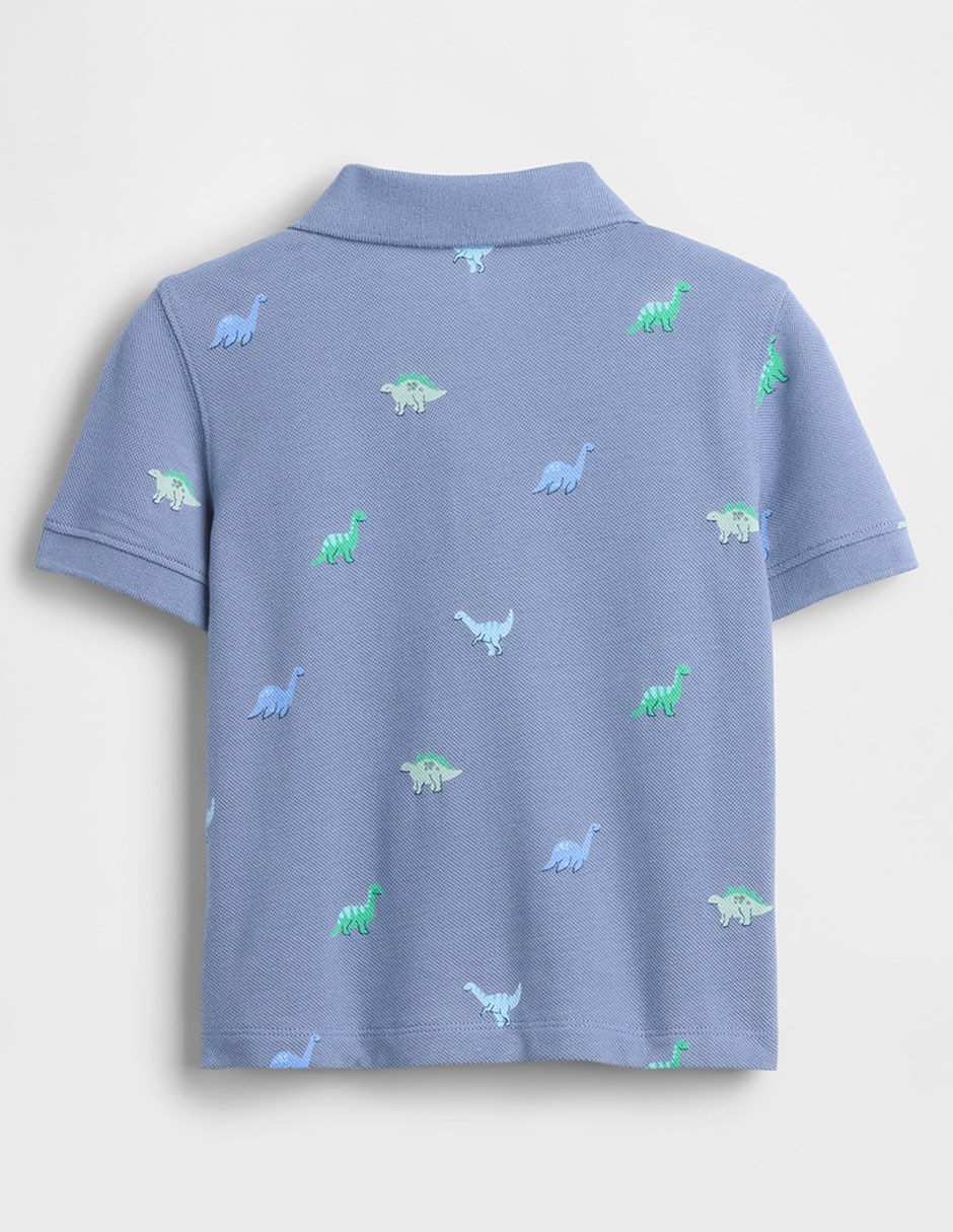 Playera tipo polo de algodón para niño