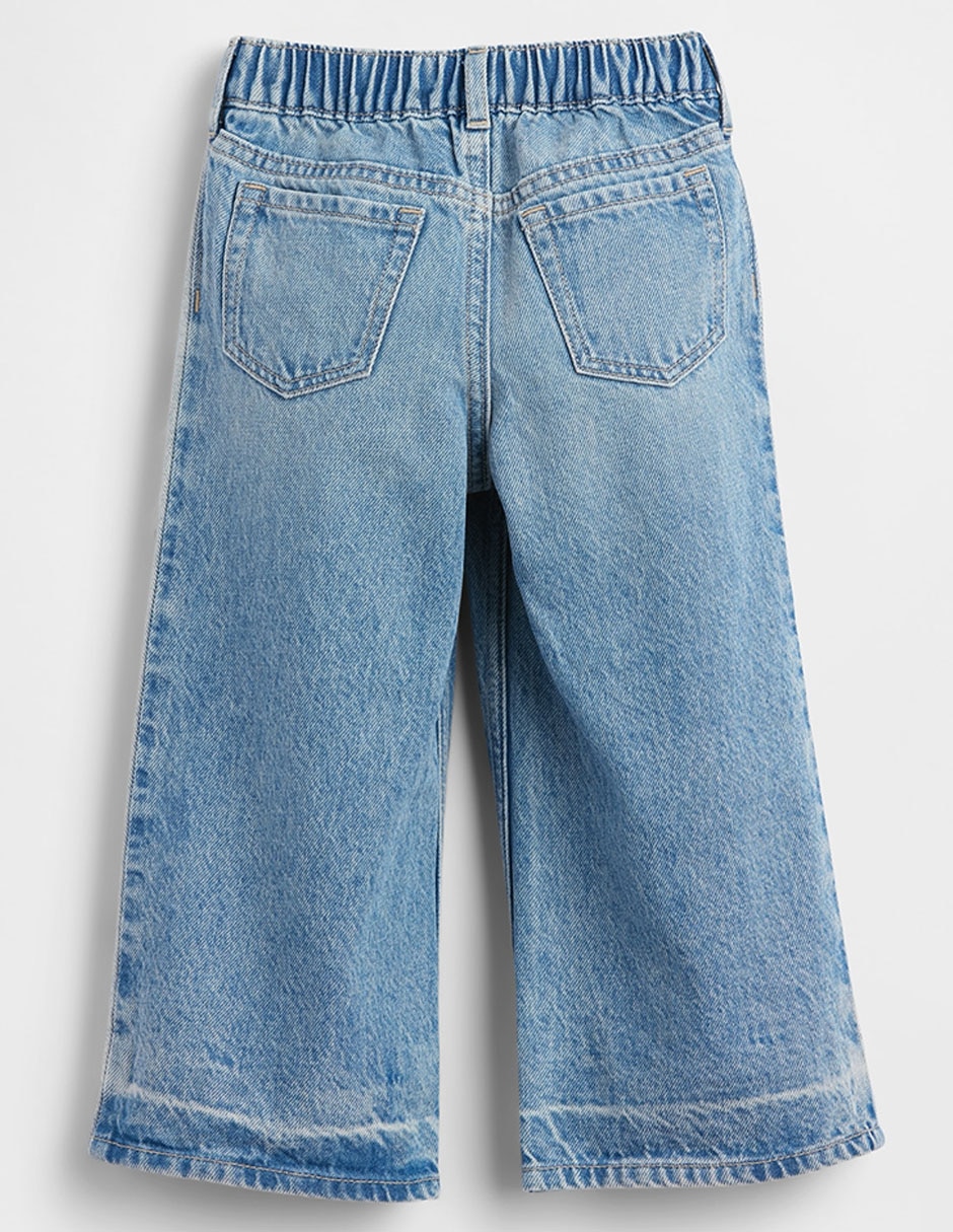 Jeans baggy lavado bitono para niña