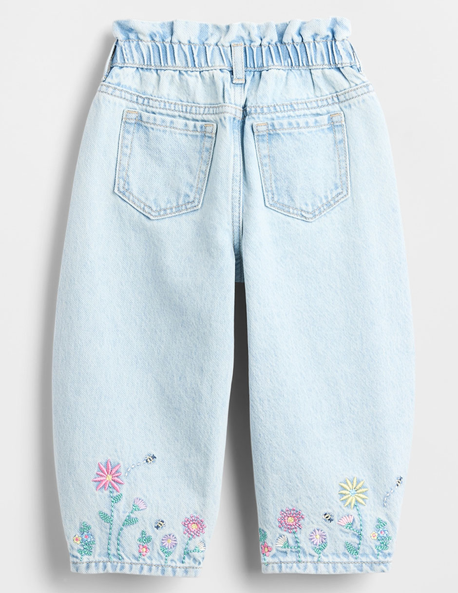 Jeans horseshoe lavado claro para niña