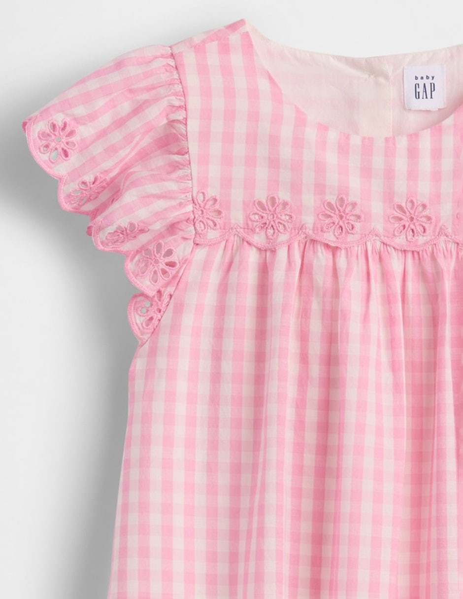 Vestido manga mariposa para niña