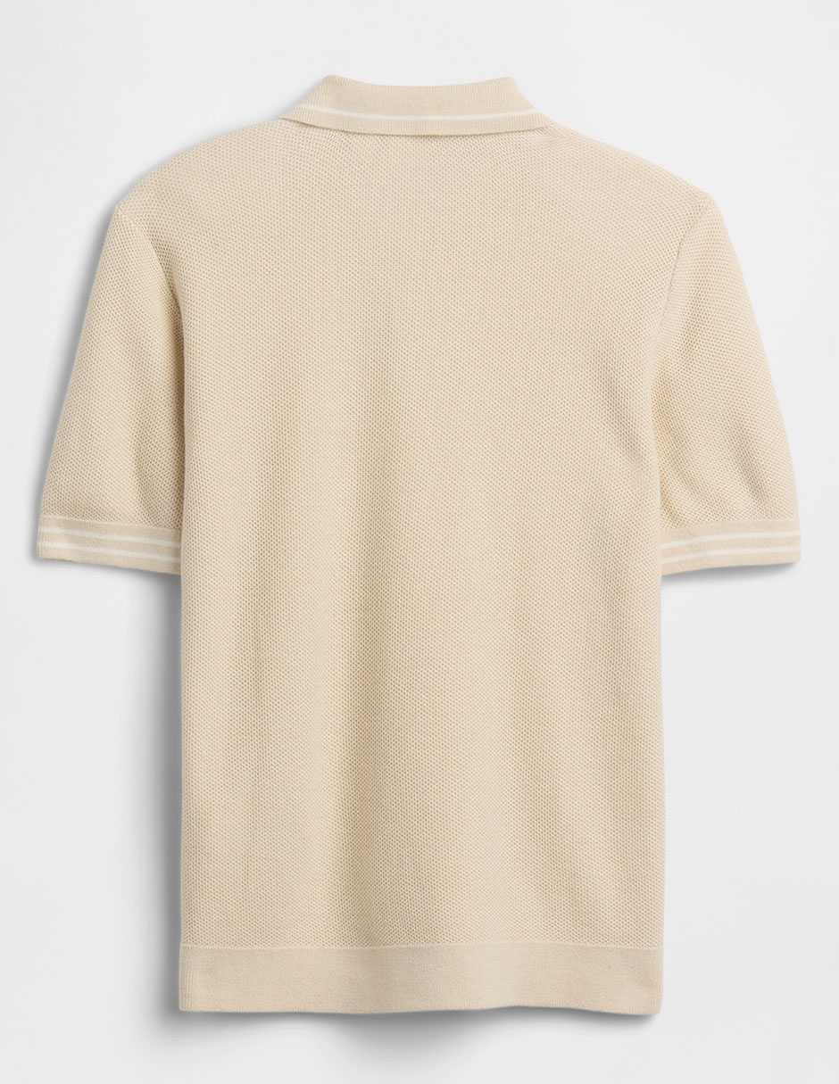 Playera tipo polo de algodón para niño