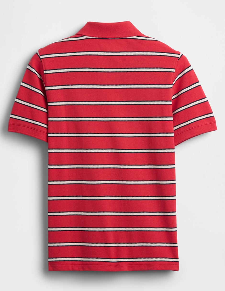 Playera tipo polo de algodón para niño