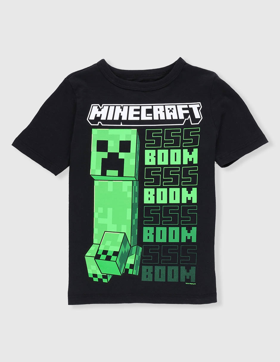 Playera minecraft manga corta para niño