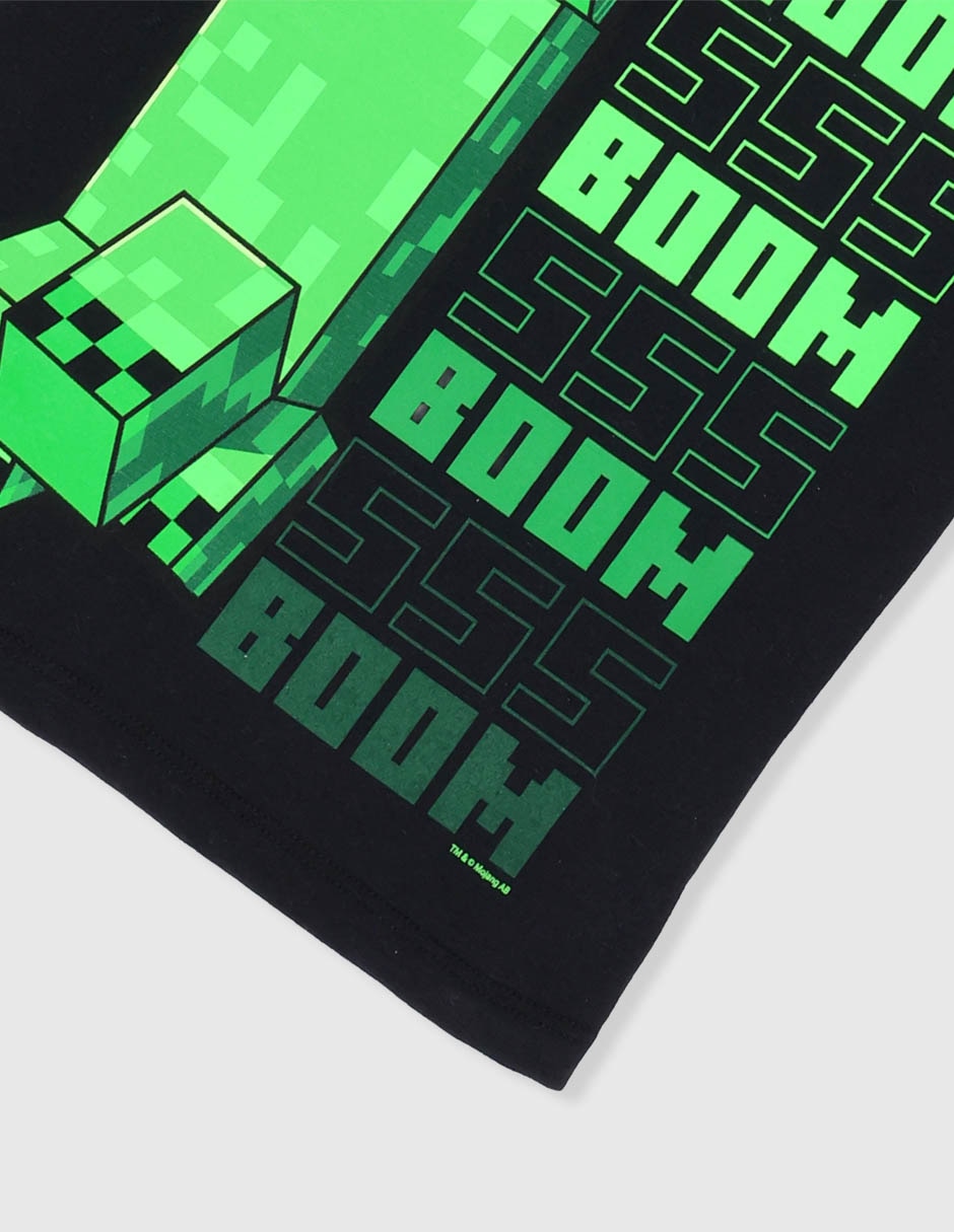 Playera minecraft manga corta para niño