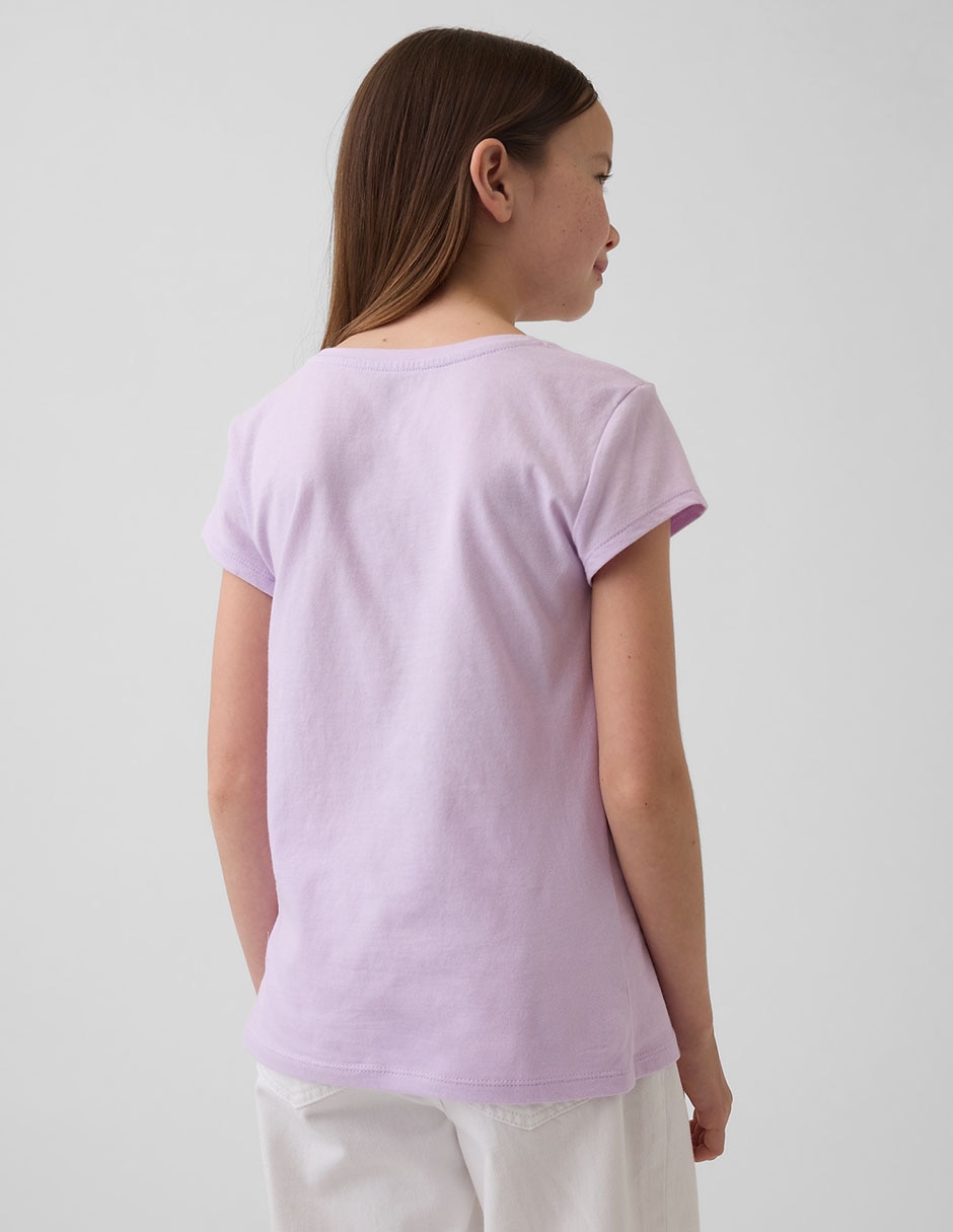 Playera manga corta para niña