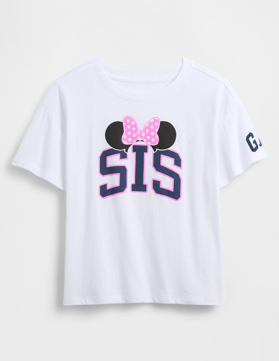Playera Minnie Mouse manga corta para niña