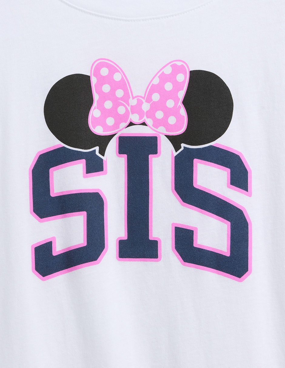 Playera Minnie Mouse manga corta para niña