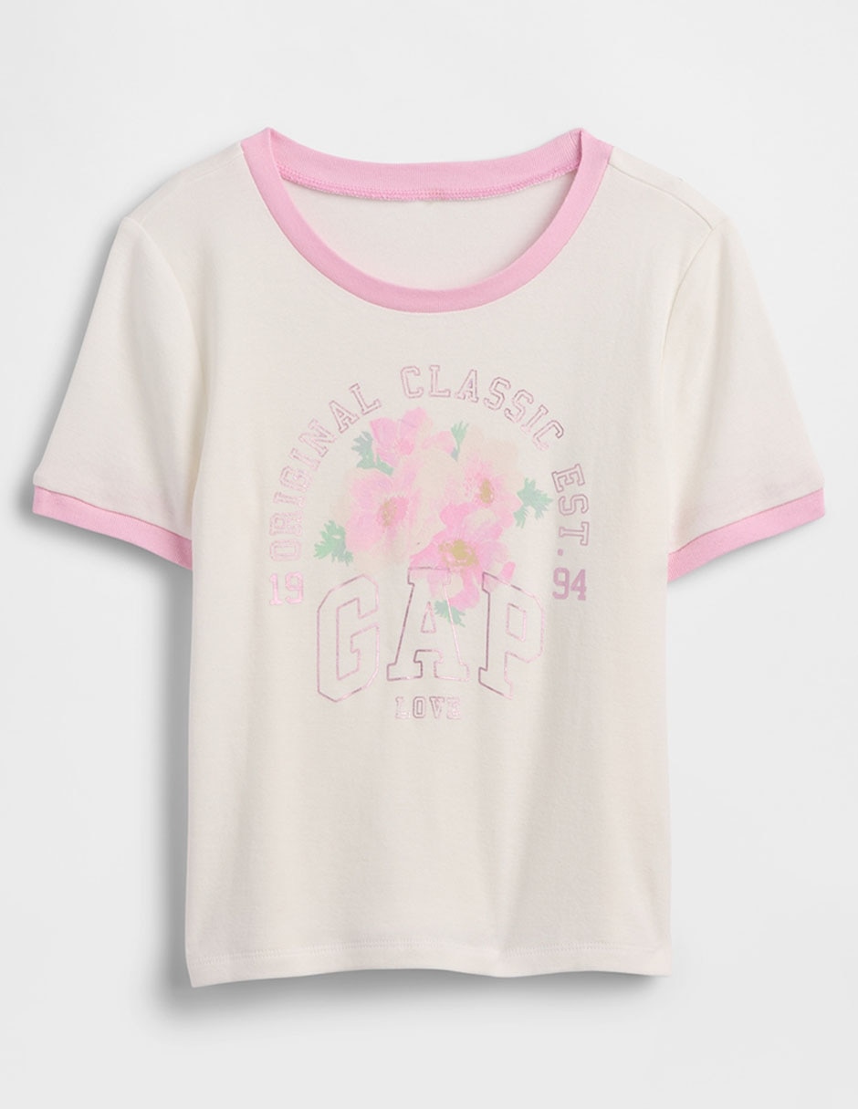 Playera manga corta para niña Playera manga corta para niña