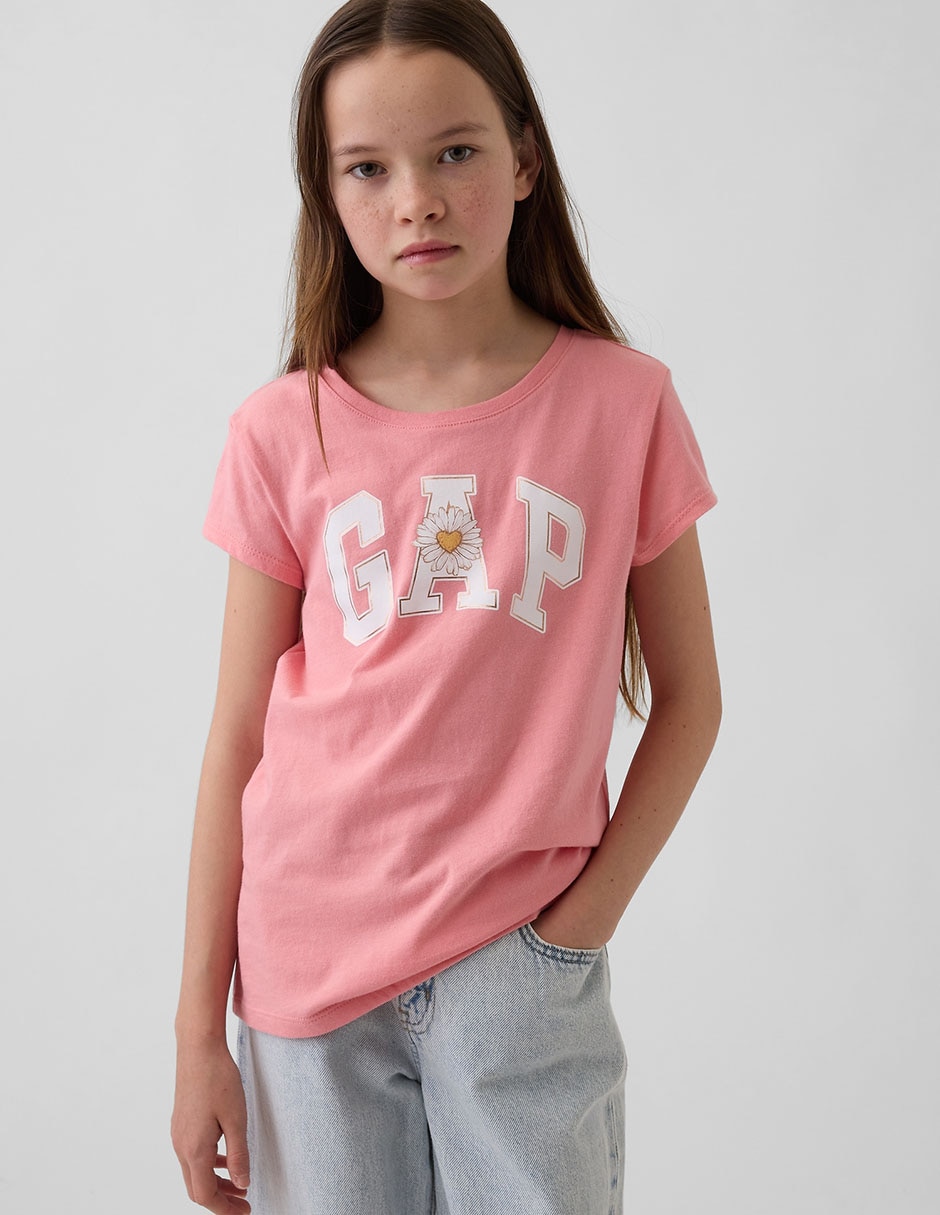 Playera manga corta para niña