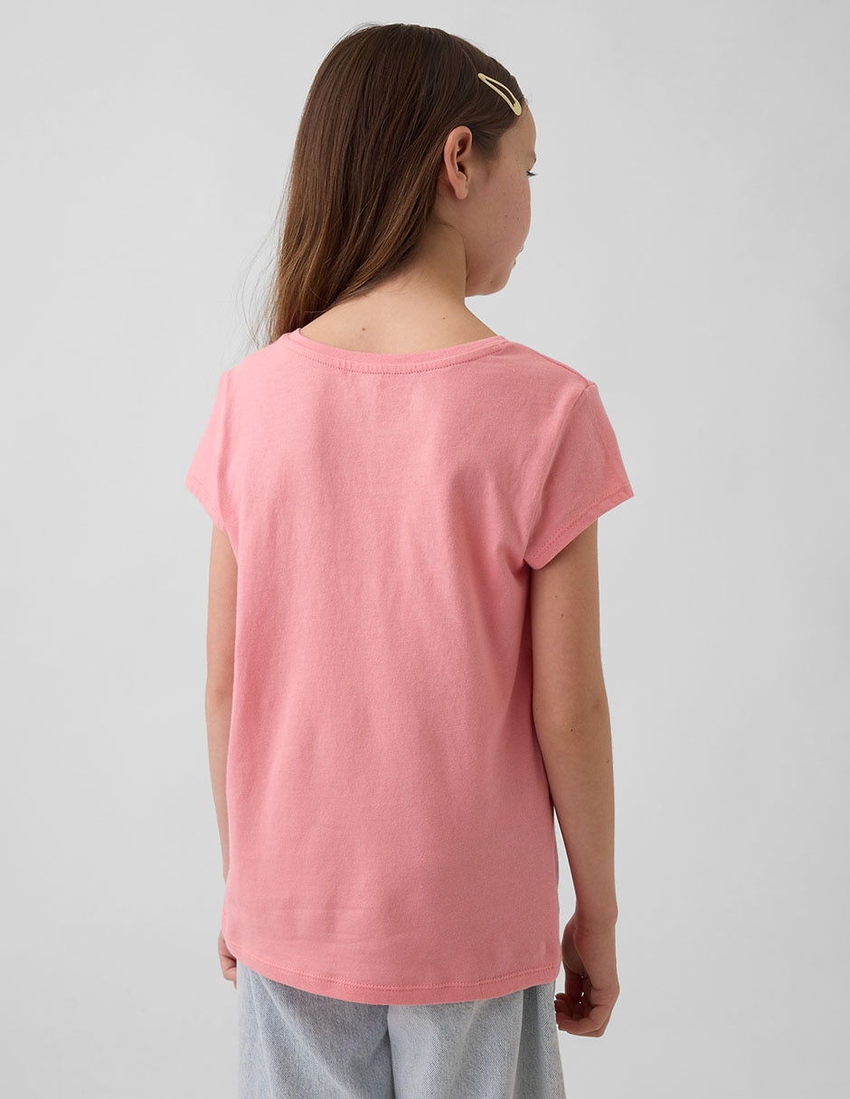 Playera manga corta para niña