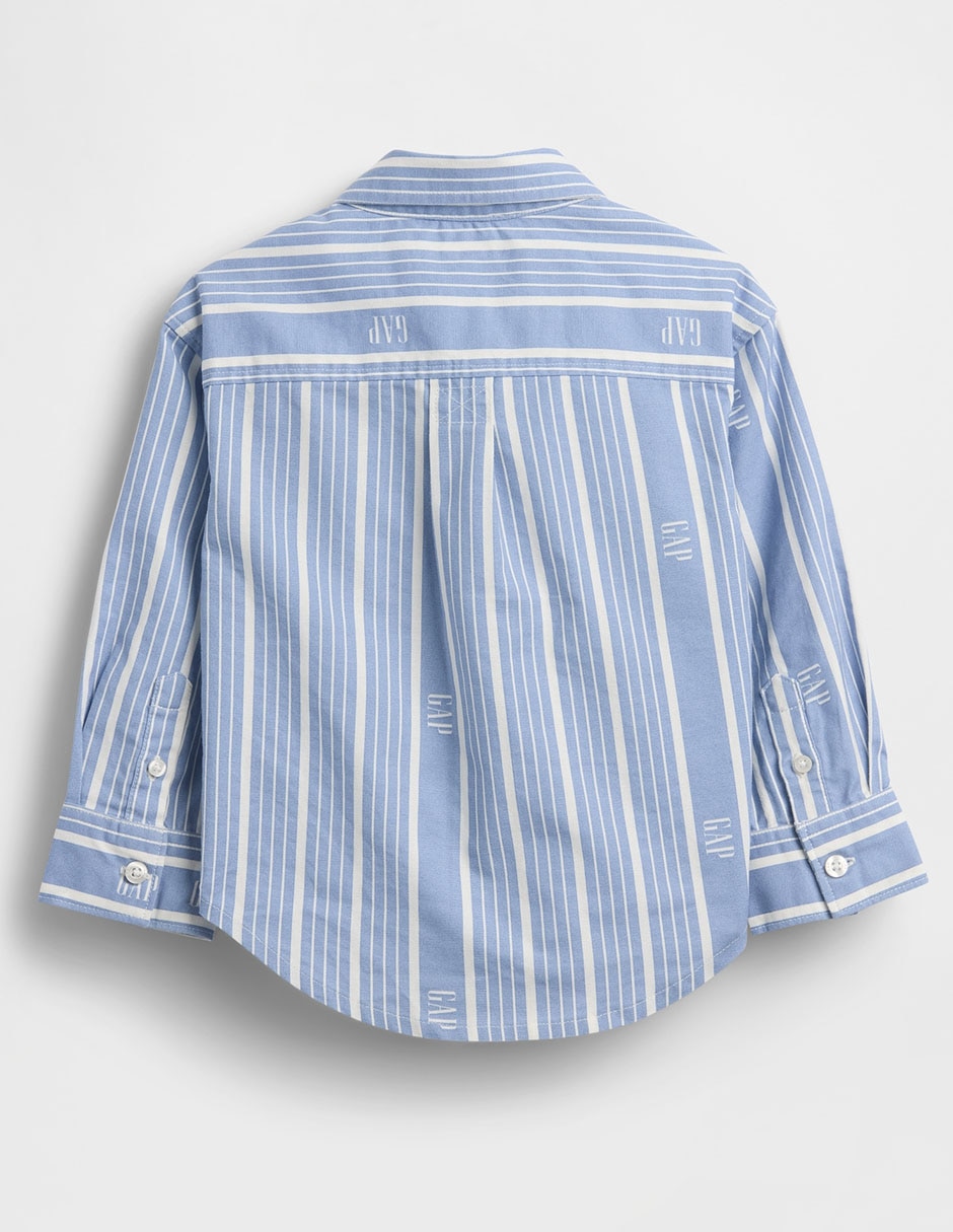 Camisa casual de algodón manga larga para bebé niño