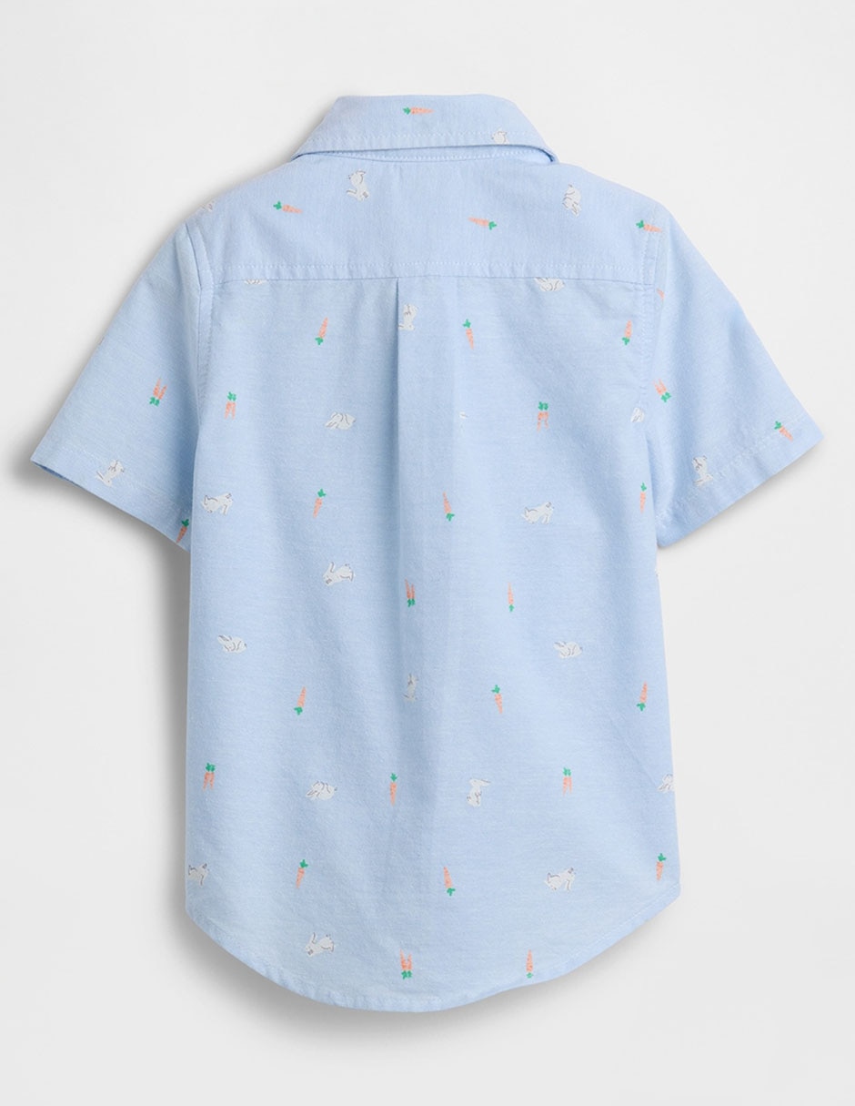 Camisa casual de algodón manga corta para niño