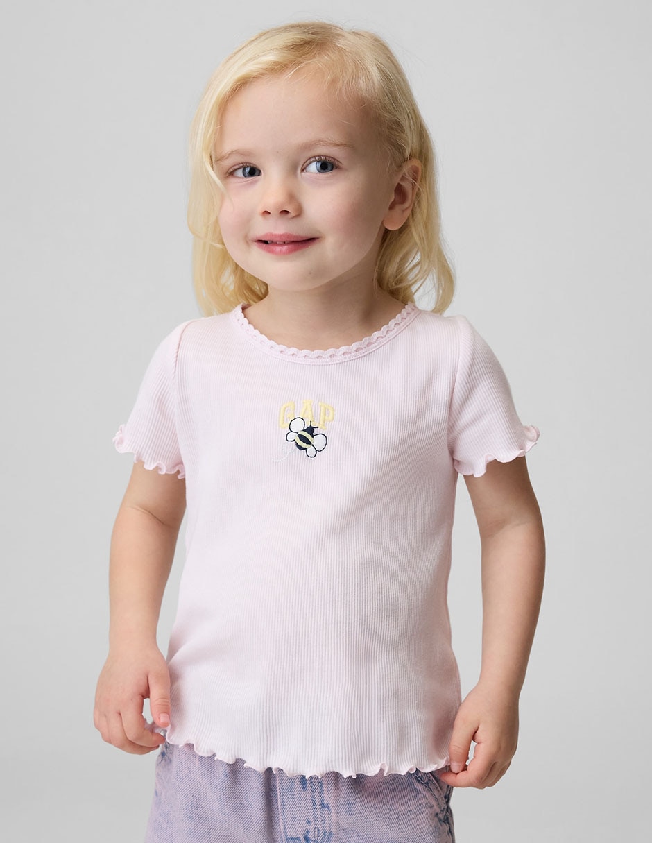 Playera manga corta para bebé niña