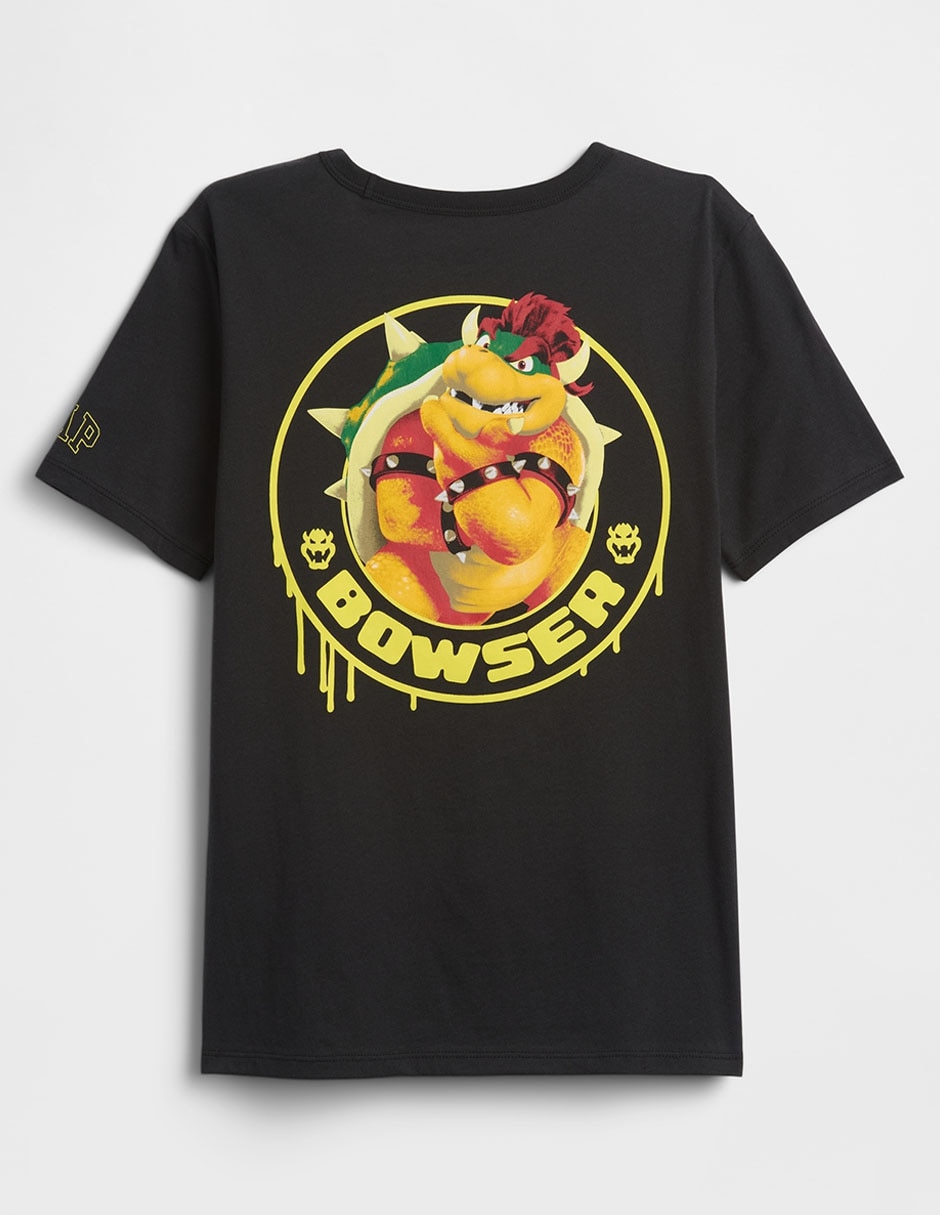 Playera Bowser Super Mario Bros manga corta para niño