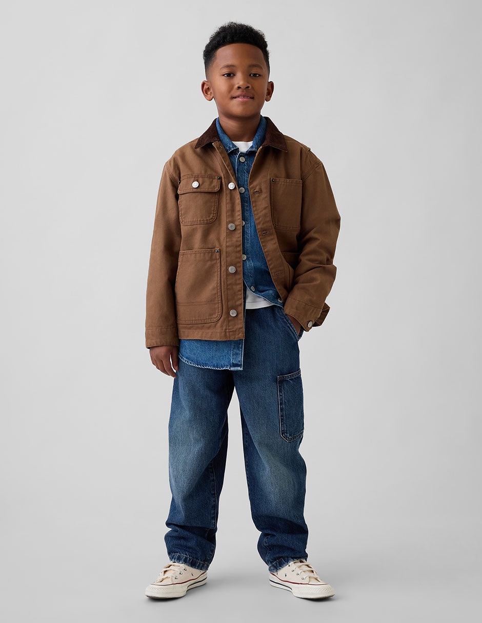 Jeans baggy lavado medio para niño