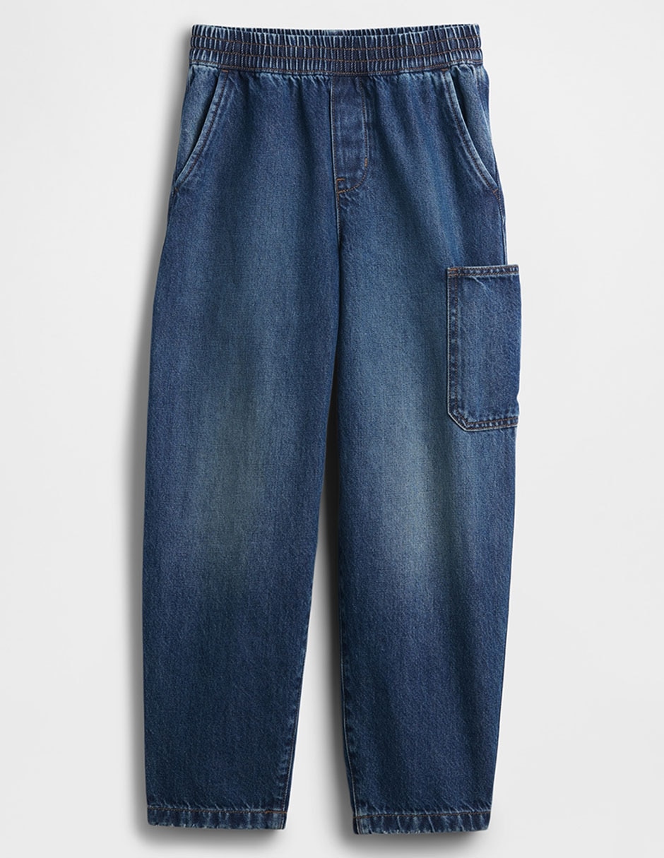 Jeans baggy lavado medio para niño