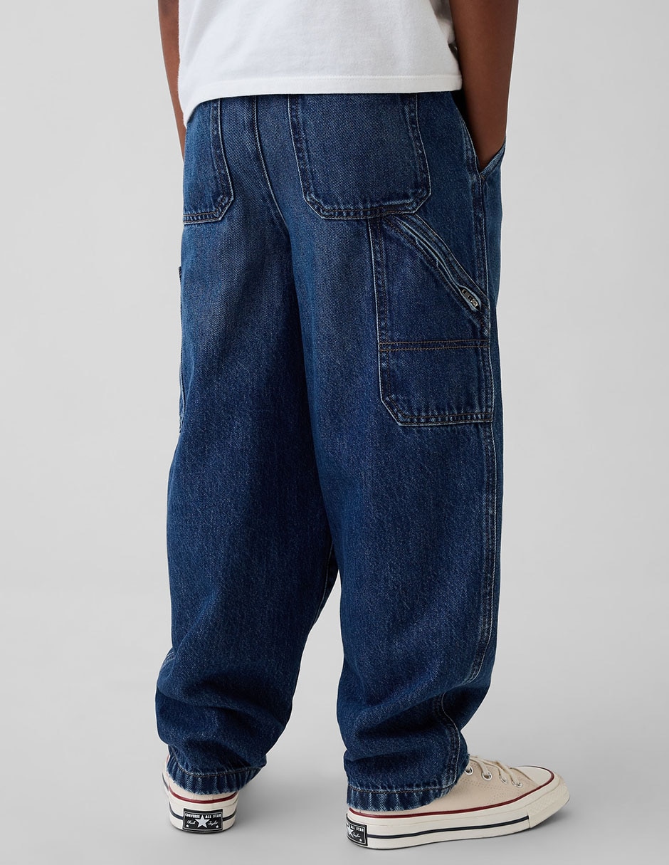 Jeans baggy lavado medio para niño